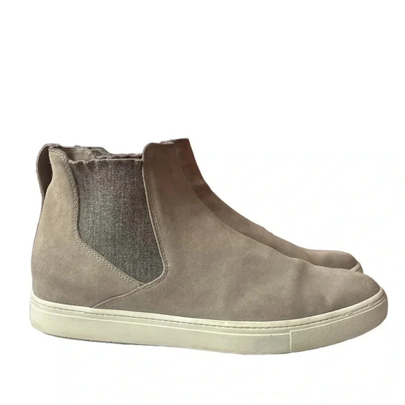 Vince Newlyn Chelsea Suede Sneaker in Greystone Minimalist Contemporary - Picture 1 of 12